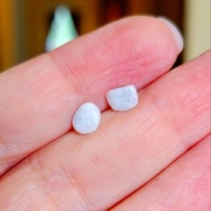 Natural White Moonstone Earrings